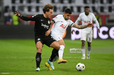 Luca Pellegrini and Cristian Romero battle for the ball (Photo by Matthias Hangst/Getty Images)
