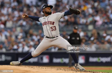 Cristian Javier throws a pitch during Game 3/Photo: Jamie Squire/Getty Images