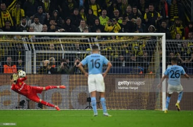 Mahrez missed a second-half penalty as City were held by Dortmund (Getty)