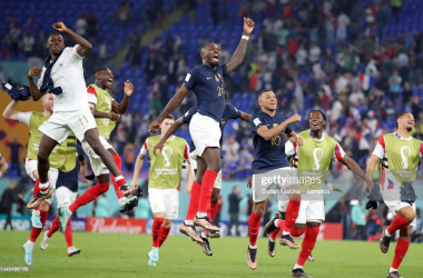 <span style="color: rgb(8, 8, 8); font-family: Lato, sans-serif; font-size: 14px; font-style: normal; text-align: start; background-color: rgb(255, 255, 255);">France celebrate qualifying for the knockouts - Photo by Stefan Matzke - sampics/Corbis via Getty Images</span>