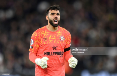 <div class="getty embed image"><div>Brentford and Spain goalkeeper David Raya | (Photo by Justin Setterfield/Getty Images)</div><div></div></div>