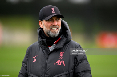 Liverpool manager Jürgen Klopp during a training session at the AXA Training Centre on 2nd February 2023- (Photo: Andrew Powell/Liverpool FC via Getty Images)