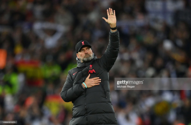 Jurgen Klopp salutes fans after Liverpool's 5-2 defeat against Real Madrid (Photo: Michael Regan/Liverpool FC via GETTY Images)