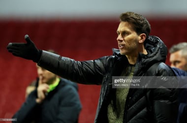 Gareth Taylor saw his City side defeated after 120 minutes in the West Midlands. (Photo by Marc Atkins - The FA/The FA via GettyImages)