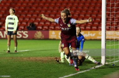 Rachel Daly scored the winner as Aston Villa progressed into the semi finals of the Women's FA Cup. (Photo by Catherine Ivill/Getty Images)