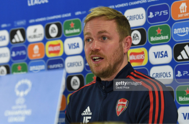 Eidevall previews the second leg between the two sides (Photo by David Price/Arsenal FC via Getty Images)