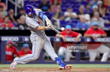 Alonso double keys Mets victory over Marlins