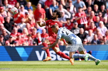 Mohamed Salah in action against Aston Villa (Photo: Andrew Powell/Liverpool FC via GETTY Images)