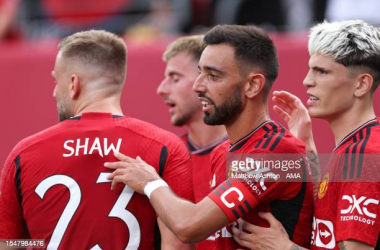 Manchester United celebrate their goal against Arsenal&nbsp;<span style="color: rgb(8, 8, 8); font-family: Lato, sans-serif; font-size: 14px; font-style: normal; text-align: start; background-color: rgb(255, 255, 255);">&nbsp;(Photo by Matthew Ashton - AMA/Getty Images)</span>