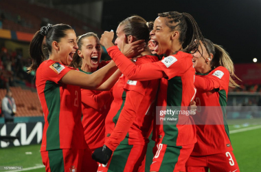 Portugal celebrating their goal against Vietnam. Phil Walter, GettyImages.