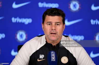 Mauricio Pochettino spoke to the media on Tuesday afternoon (Photo by Darren Walsh/Chelsea FC via Getty Images)