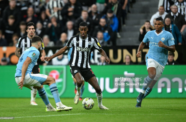 <div>NEWCASTLE UPON TYNE, ENGLAND - SEPTEMBER 27: Alexander Isak of Newcastle United (14) runs with the ball during the Carabao Cup Third Round match between Newcastle United and Manchester City at St James' Park on September 27, 2023 in Newcastle upon Tyne, England. (Photo by Serena Taylor/Newcastle United via Getty Images)</div><div><br></div>