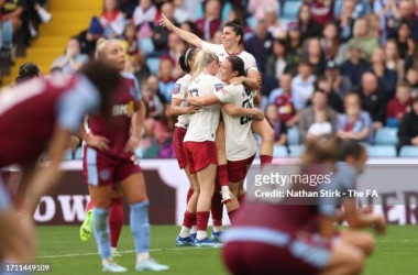 Jubilant scenes for the visitors as Manchester United secure an opening day victory at Villa Park.&nbsp;(Photo by Nathan Stirk - The FA/The FA via Getty Images)