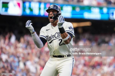 American League Wild Card series Game 1: Lewis homers twice as Twins end playoff skid