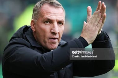 Brendan Rodgers after the recent Scottish Premiership win over Kilmarnock - He is looking for results in Champions League now. Photo - Ian MacNicol.&nbsp;