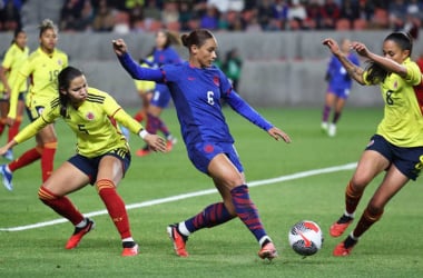 Summary and goals of the United States 3-0 Colombia in Women's Friendly