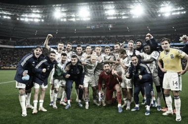Los jugadores de Italia celebrando la clasificación a la Eurocopa. Foto: Getty Images