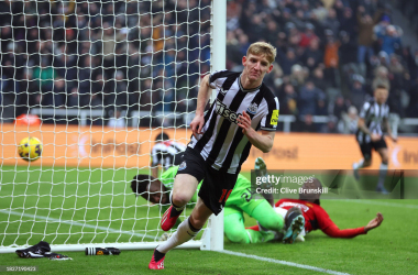 Anthony Gordon scores the winning goal for Newcastle United (Getty images)