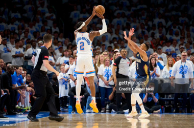 Oklahoma City Thunder edge the New Orleans Pelicans in the first game of the playoffs
