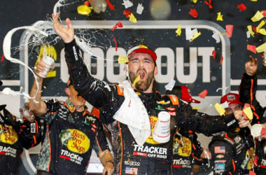 Austin Dillon locks himself into the NASCAR playoffs by taking a controversial win at Richmond