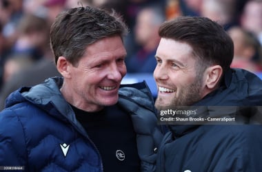 Fabian Hurzeler and Oliver Glasner. (Photo by Shaun Brooks - CameraSport via Getty Images)