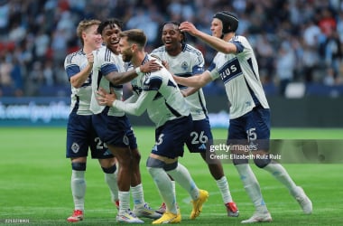 The Vancouver Whitecaps in celebration (Credit: Elizabeth Ruiz Ruiz)