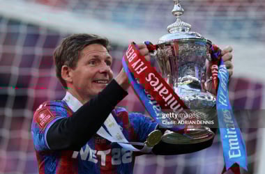 Oliver Glasner at Wembley. (Photo by Adrian Dennis / AFP