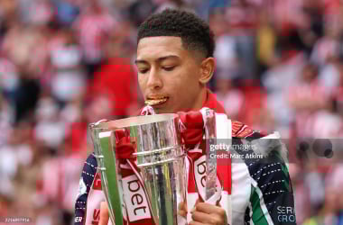 Bellingham ganó los play-offs de la Championship con el Sunderland (Foto de Marc Atkins/Getty Images)