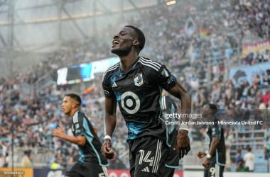 Minnesota United's Tani Oluwaseyi (Credit: Jordan Johnson)