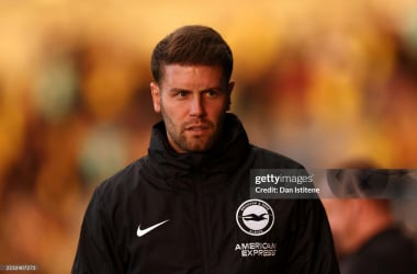 Brighton head coach Fabian Hürzeler is set for his 50th match in charge of the Seagulls as they host Brentford this Saturday. (Photo by Dan Istitene / Getty Images)
