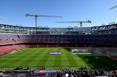 FC Barcelona train at the renovated Spotify Camp Nou ahead of it&#x27;s first game for over two years against Athletic Club on Sunday. (Photo by David Ramos/Getty Images)