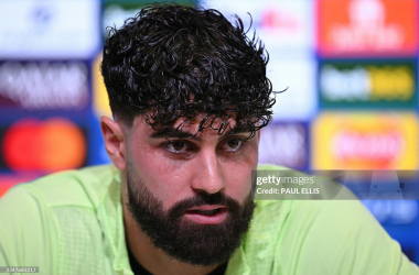 Josko Gvardiol in the pre-match presser. (Photo by Paul ELLIS / AFP via Getty Images)
