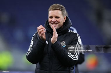 Eddie Howe against Everton. (Photo by Ed Sykes/Sportsphoto/Allstar Via Getty Images)