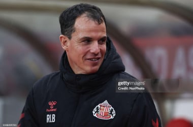 Regis Le Bris at the Stadium of Light. (Photo by Michael Driver/MI News/NurPhoto via Getty Images)