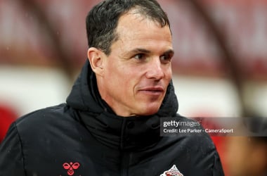 Regis Le Bris against Bournemouth. (Photo by Lee Parker - CameraSport via Getty Images)