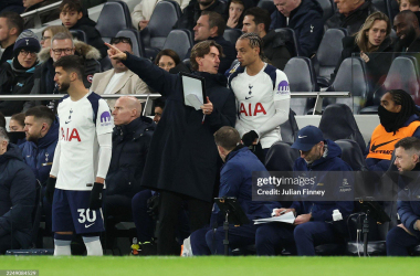 Thomas Frank and Xavi Simons. (Photo by Julian Finney/Getty Images)