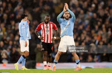 Rayan Cherki against Sunderland. (Photo by Kate McShane/Getty Images)