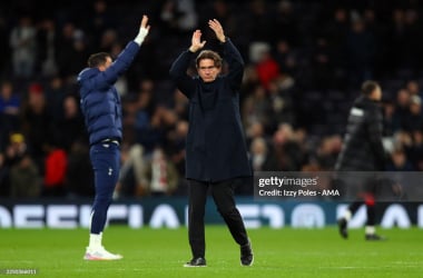 Thomas Frank against Brentford. (Photo by Izzy Poles - AMA/Getty Images)