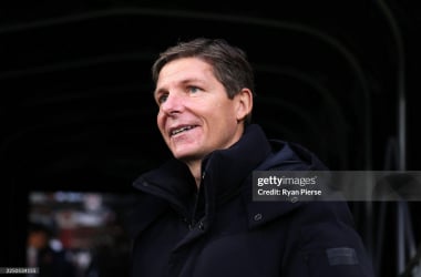 Oliver Glasner against Fulham. (Photo by Ryan Pierse/Getty Images)