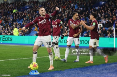 Jarrod Bowen celebrates his strike. (Photo by Warren Little/Getty Images)