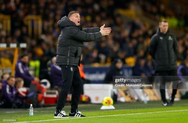 Rob Edwards against Man United. (Photo by Malcolm Couzens/Getty Images)