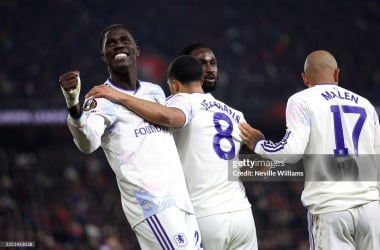 Amadou Onana against Basel. (Photo by Neville Williams/Aston Villa FC via Getty Images)