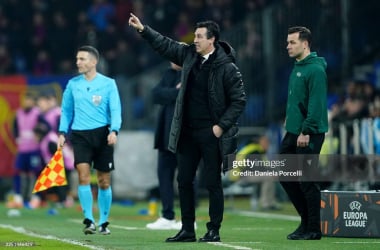 Unai Emery in Basel. (Photo by Daniela Porcelli/Getty Images)