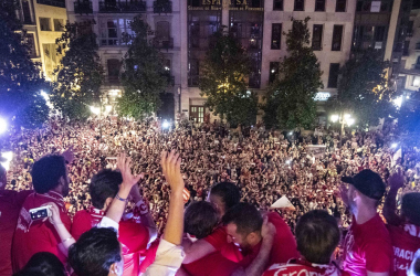 Euforia en Granada para celebrar el ascenso a Primera