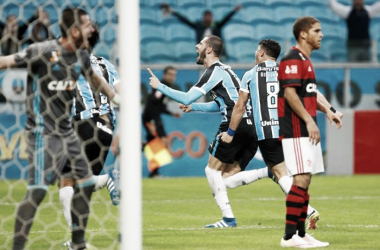 Em vitória suada, Grêmio bate Flamengo pelo placar mínimo com gol do zagueiro Fred