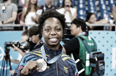 ¡Tatiana
Rentería se alza con el bronce! Cuarta medalla para Colombia en los Olímpicos