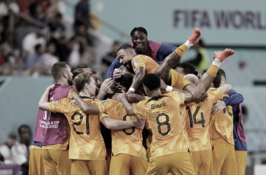 Jogadores fizeram a festa após a classificação diante dos Estados Unidos. (Foto: Divulgação/Dutch National Football Team)