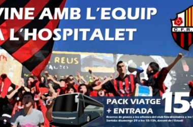 El CF Reus Deportiu anima a los suyos a desplazarse a L&#039;Hospitalet