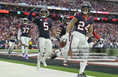 <span style="color: rgb(8, 8, 8); font-family: Lato, sans-serif; font-size: 14px; font-style: normal; text-align: start; background-color: rgb(255, 255, 255);">Houston Texans cornerback Derek Stingley Jr. (24) intersects the ball during the second half at NRG Stadium in Houston, Texas on December 3, 2023. The Houston Texans beat the Denver Broncos 22 to 17 during week 13 of 2023 NFL season. (Photo by RJ Sangosti/MediaNews Group/The Denver Post via Getty Images)</span>