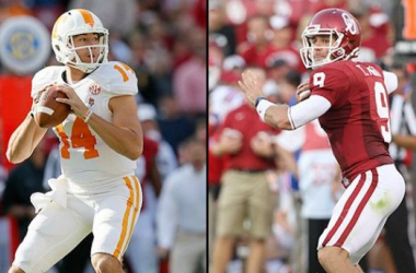 Score Tennessee Volunteers - Oklahoma Sooners in 2014 NCAA (10-34)